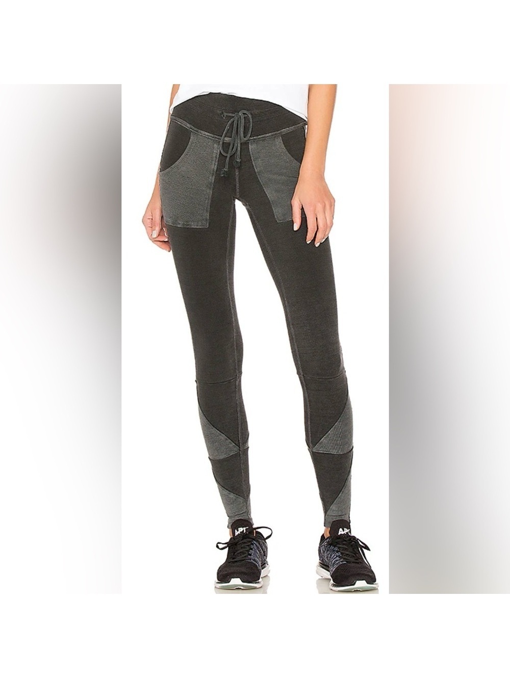 Free People FP Movement Charcoal Kyoto Pocket Leggings in Black size xs